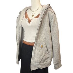 Carhartt Zip Up Hoodie Gray Size M